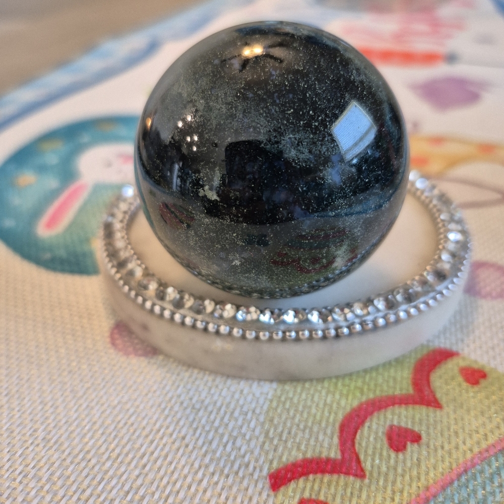 Natural Jasper Crystal Sphere Orb #2 - Picture 3 of 10